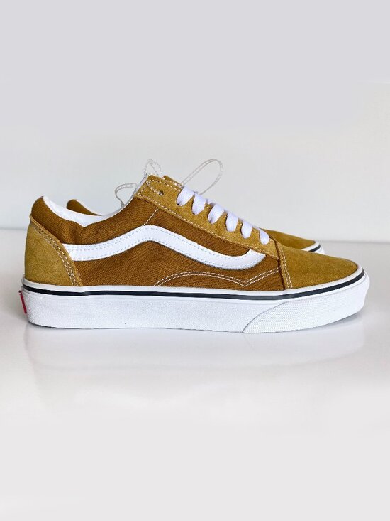 Vans Shoes - VANS Old Skool Eco Yellow / Gold Suede Skate Sneakers Shoes Women’s 7 Men’s 5.5